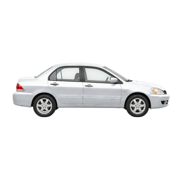 silver 2003 Mitsubishi Mirage side (facing right) view