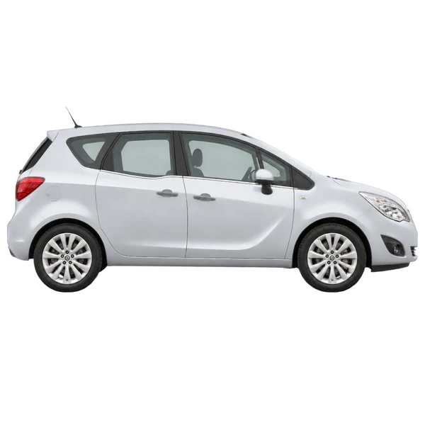 silver 2014 Opel Meriva side (facing right) view