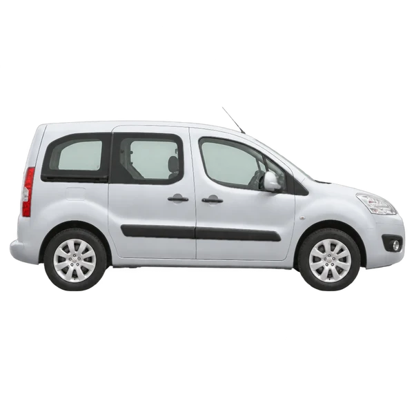 silver 2010 Peugeot Partner side (facing right) view