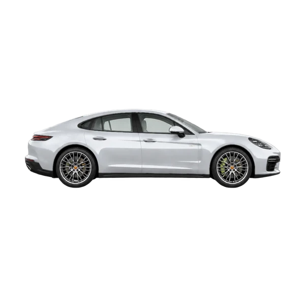 silver 2026 Porsche Panamera 4 E-Hybrid side (facing right) view