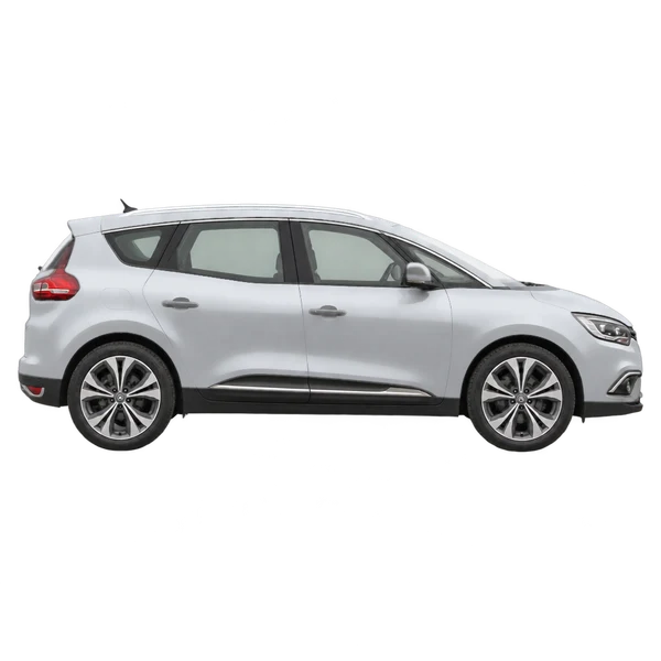 silver 2019 Renault Scenic side (facing right) view