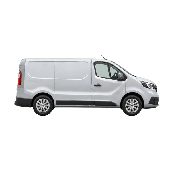 silver 2022 Renault Trafic side (facing right) view