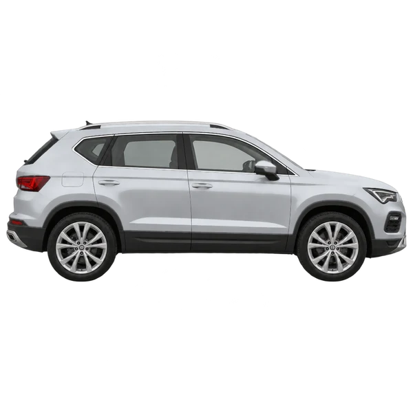 silver 2025 SEAT Ateca side (facing right) view