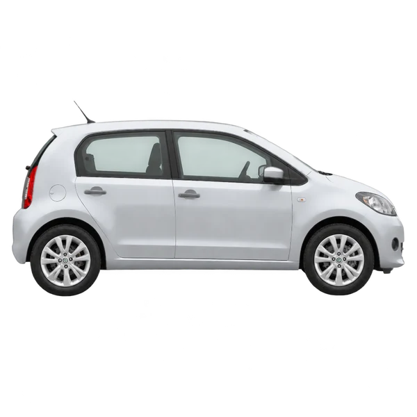silver 2013 Skoda Citigo side (facing right) view