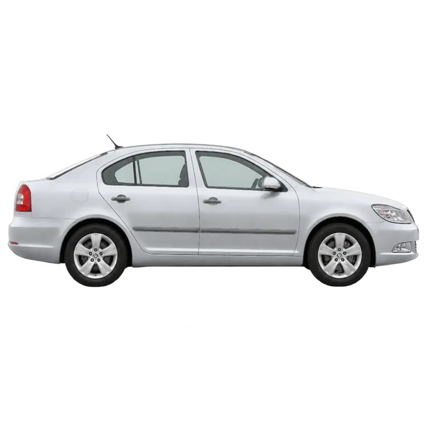 silver 2011 Skoda Octavia side (facing right) view