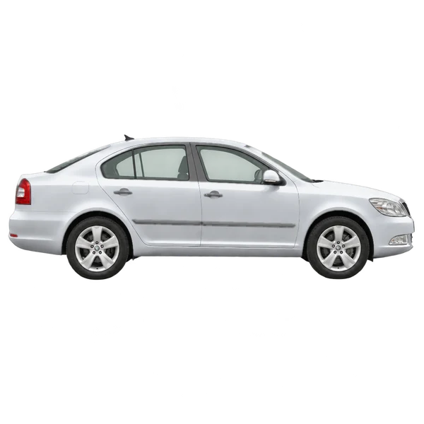 silver 2012 Skoda Octavia side (facing right) view