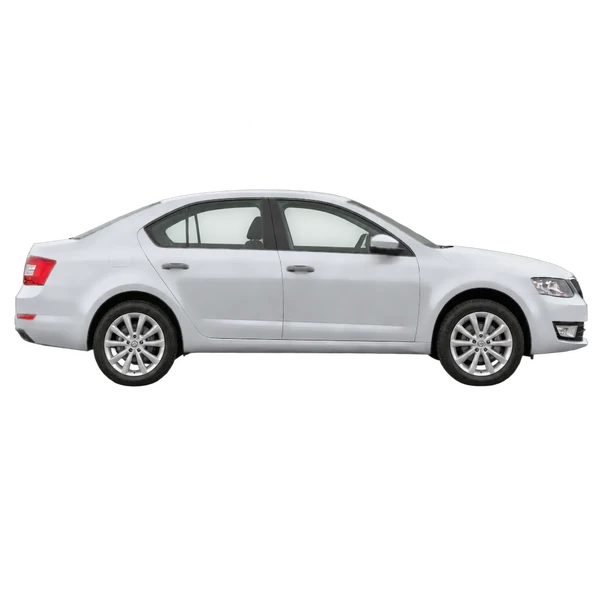 silver 2013 Skoda Octavia side (facing right) view