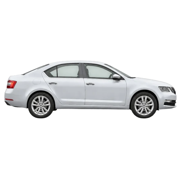 silver 2017 Skoda Octavia side (facing right) view