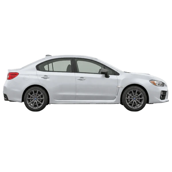 silver 2017 Subaru WRX side (facing right) view