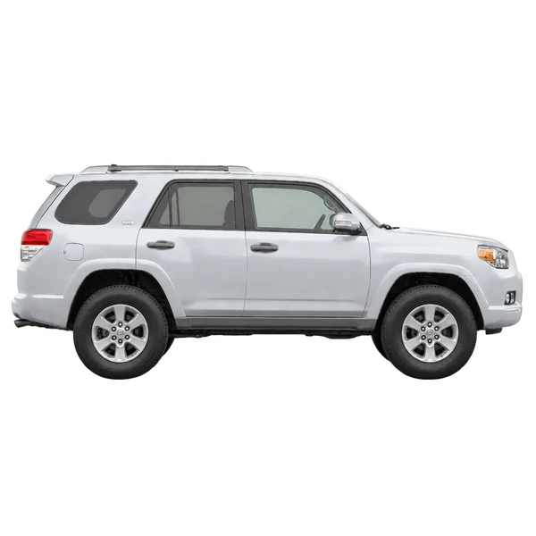 silver 2017 Toyota 4Runner side (facing right) view