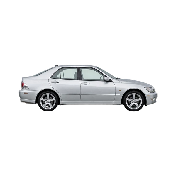 silver 2005 Toyota Altezza side (facing right) view