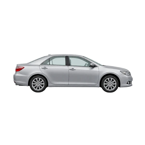 silver 2020 Toyota Aurion side (facing right) view