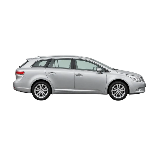 silver 2010 Toyota Avensis TR D-CAT side (facing right) view
