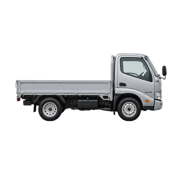 silver 2020 Toyota Dyna side (facing right) view