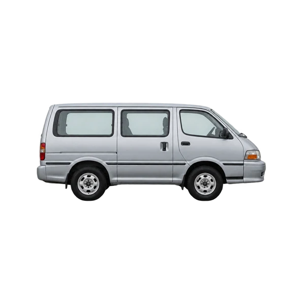 silver 2000 Toyota Hiace 2.4D Dubbele Cabine SP side (facing right) view