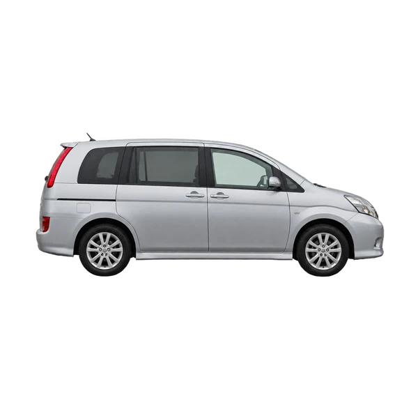 silver 2010 Toyota Isis side (facing right) view