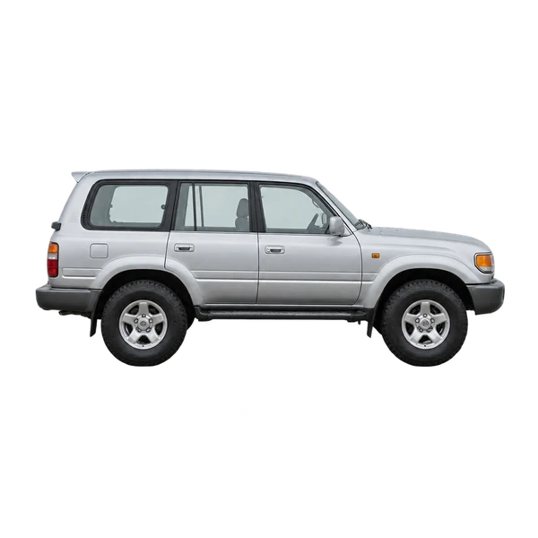 silver 1995 Toyota Land Cruiser side (facing right) view