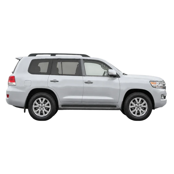 silver 2017 Toyota Land Cruiser side (facing right) view