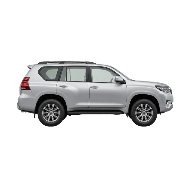silver 2025 Toyota Land Cruiser (150 Series) side (facing right) view