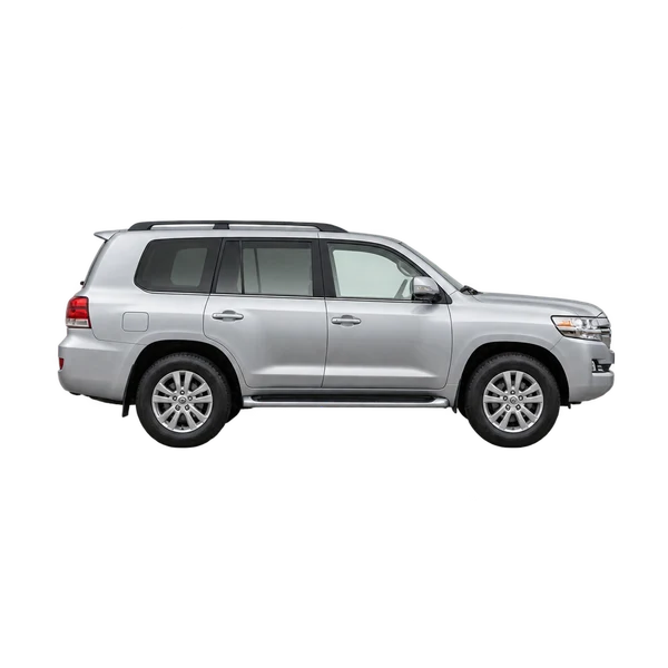 silver 2015 Toyota Land Cruiser (200 Series) side (facing right) view