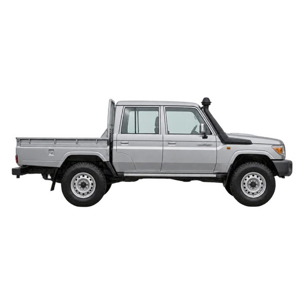 silver 2000 Toyota Landcruiser 70 4.2D Pickup side (facing right) view