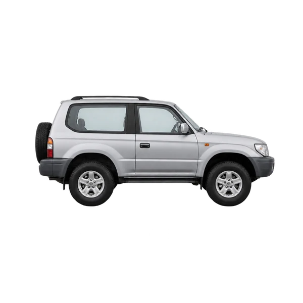 silver 2000 Toyota Landcruiser 90 side (facing right) view