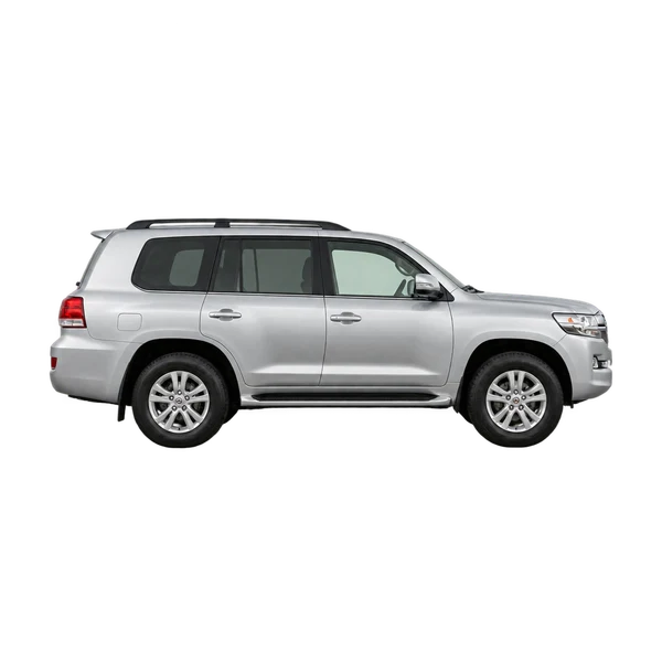 silver 2015 Toyota Landcruiser V8 side (facing right) view