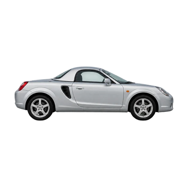 silver 2000 Toyota MR2,TOYOTA MR side (facing right) view