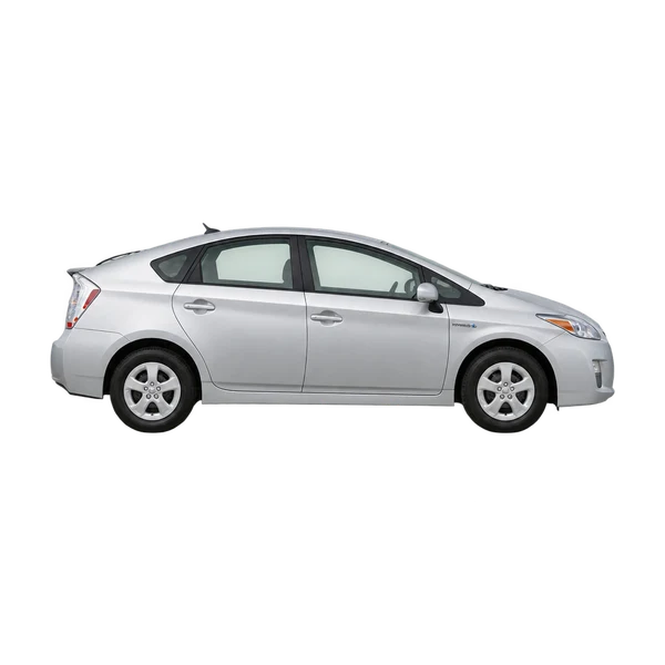 silver 2010 Toyota Prius T4 VVT-I side (facing right) view