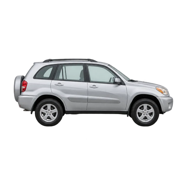 silver 2001 Toyota RAV4 side (facing right) view