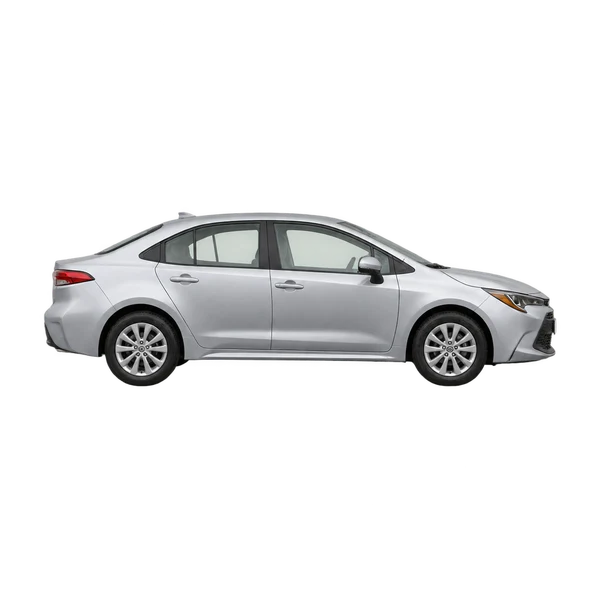 silver 2020 Toyota Sprinter side (facing right) view