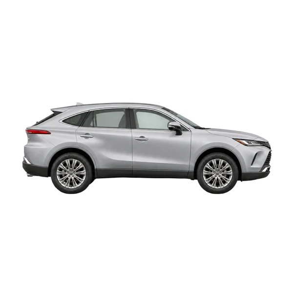 silver 2021 Toyota Venza side (facing right) view