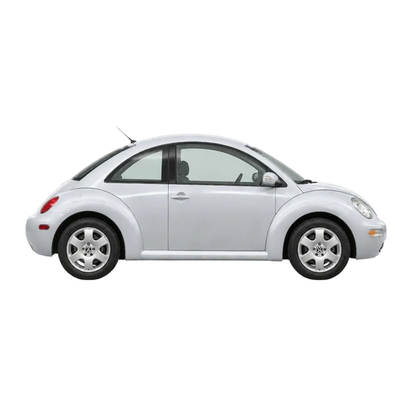 silver 2001 Volkswagen Beetle side (facing right) view