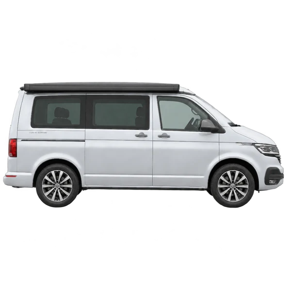 silver 2022 Volkswagen California side (facing right) view