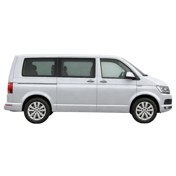 silver 2016 Volkswagen Caravelle side (facing right) view