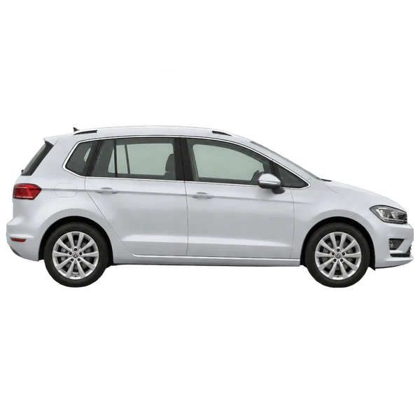silver 2017 Volkswagen Golf Sportsvan side (facing right) view