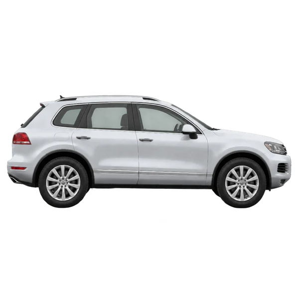 silver 2014 Volkswagen Touareg side (facing right) view
