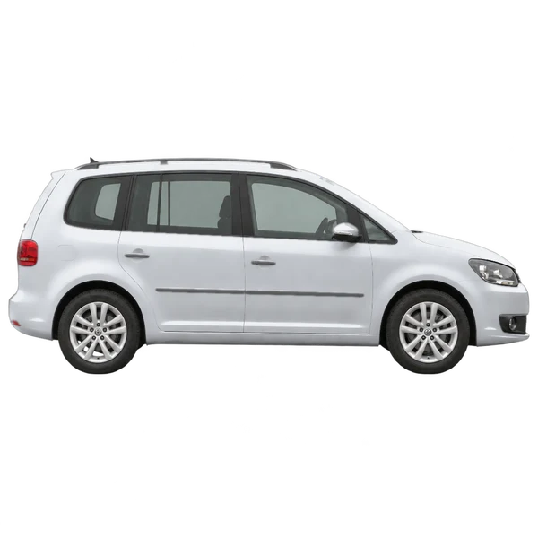 silver 2015 Volkswagen Touran side (facing right) view