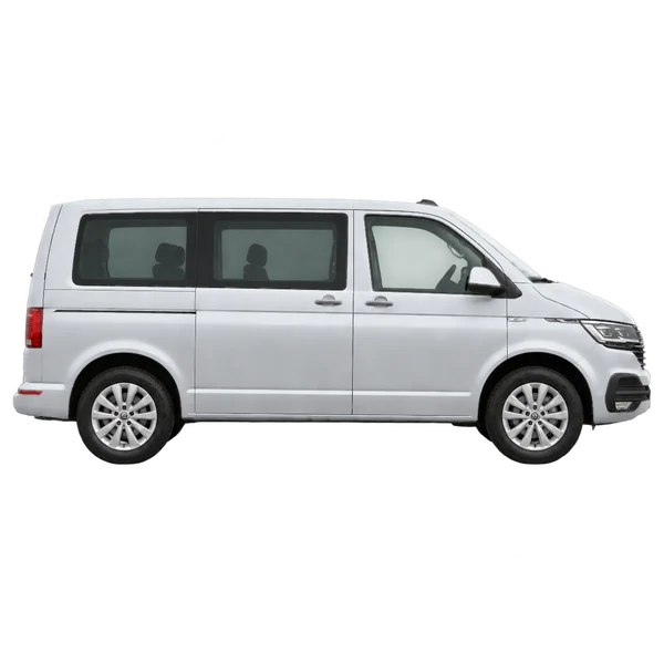 silver 2023 Volkswagen Transporter side (facing right) view