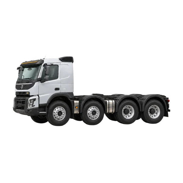 silver 2024 Volvo FMX 460 10X4 side (facing right) view