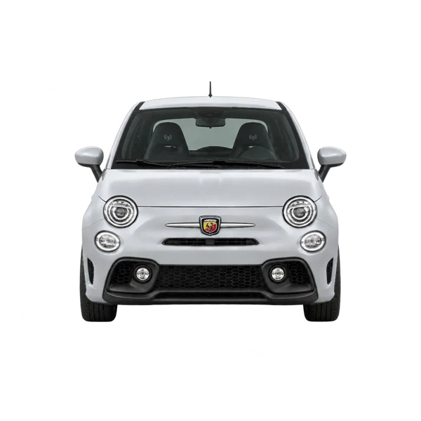 Abarth 695 2024 باللون فضي، منظر أمامي