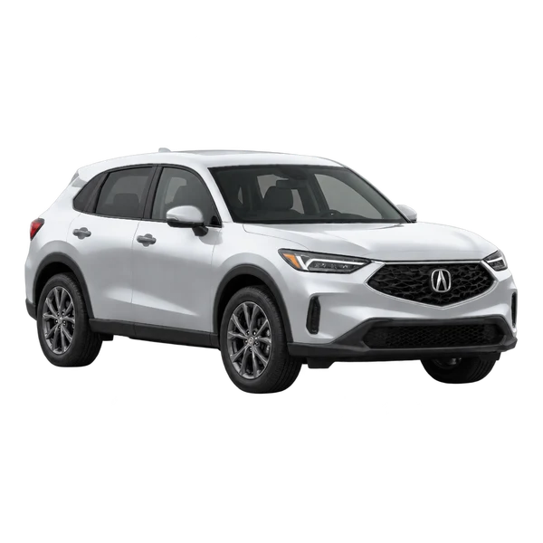 silver 2027 Acura ADX front three-quarter (facing left) view