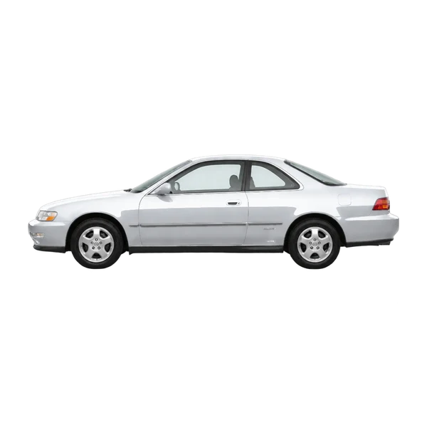Acura CL 1993 prata, vista lateral (voltada para a esquerda)