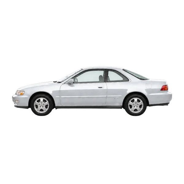 Acura CL 1993 prata, vista lateral (voltada para a direita)