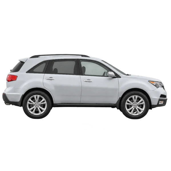 Acura MDX 2012 باللون فضي، منظر منظر جانبي (باتجاه اليمين)