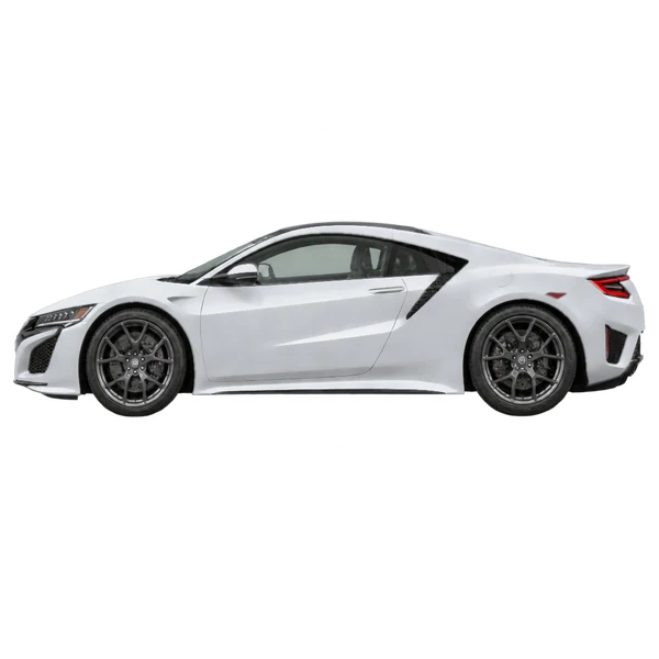 2020 Acura NSX in Silber, Ansicht: Seite (nach links gerichtet)