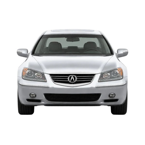 Acura RL 2005 باللون فضي، منظر أمامي