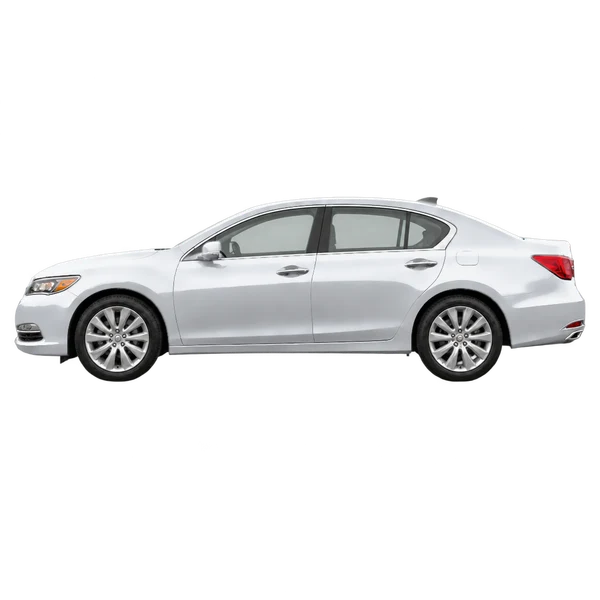 Acura RLX 2017 en plateado, vista lateral (mirando a la izquierda)