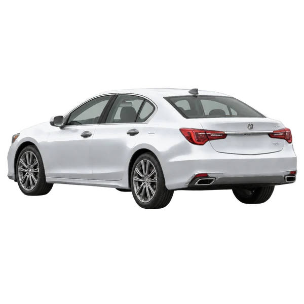 2021 Acura RLX in Silber, Ansicht: Dreiviertelansicht von hinten (nach links gerichtet)
