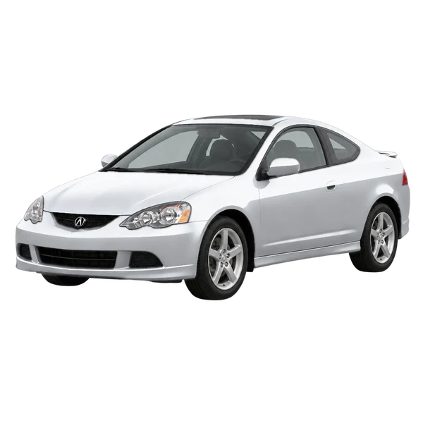 Acura RSX 2002 prata, vista dianteira em três quartos (voltada para a esquerda)